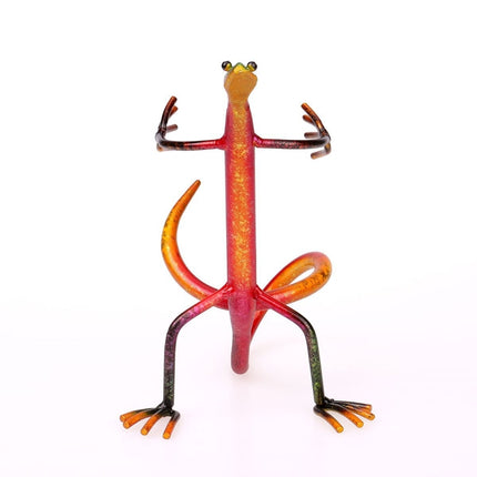 Gecko Wine Holder Wine Shelf Metal Sculpture Practical Home decoration Interior Crafts-garmade.com