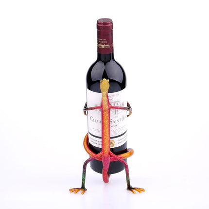 Gecko Wine Holder Wine Shelf Metal Sculpture Practical Home decoration Interior Crafts-garmade.com