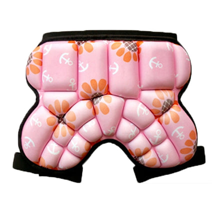 Children Outdoor Sports Roller Skating Protective Gear Hip Butt Padded Shorts Pants(Pink)-garmade.com