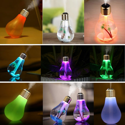 400ML Colorful Light Portable Bulb Shape Aromatherapy Air Purifier Humidifier for Home / Office / Car(Gold)-garmade.com