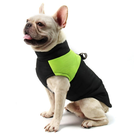 Pet Dog Cotton Vest Ski Suit, Size: 4XL, Chest: 63cm, Back Length: 55cm(Green)-garmade.com