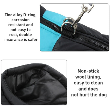 Pet Dog Cotton Vest Ski Suit, Size: 4XL, Chest: 63cm, Back Length: 55cm(Blue)-garmade.com