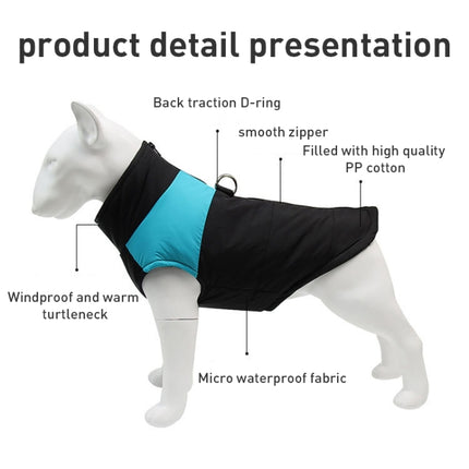 Pet Dog Cotton Vest Ski Suit, Size: 5XL, Chest: 68cm, Back Length: 60cm(Red)-garmade.com
