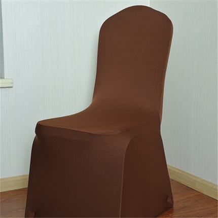 Elastic Chair Cover Weddings Banquet Restaurant Chair Covers(Coffee)-garmade.com