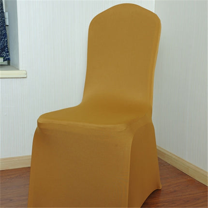 Elastic Chair Cover Weddings Banquet Restaurant Chair Covers(Gold)-garmade.com
