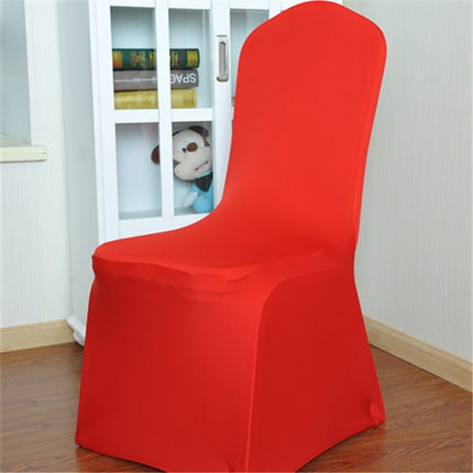 Elastic Chair Cover Weddings Banquet Restaurant Chair Covers(Red)-garmade.com
