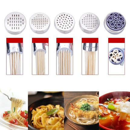 Household Stainless Steel Manual Pasta Machine Hand Pressure Noodle Machine Noodle Maker with 5 Models-garmade.com