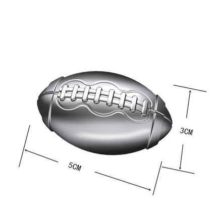 Rugby Shape 3D Ice Cube Mold Maker Bar Party Silicone Trays Chocolate Mold Kitchen Tool (Black)-garmade.com