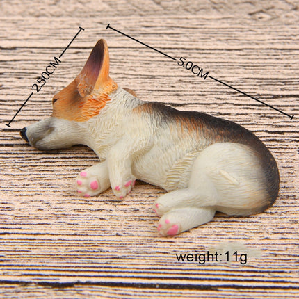 Home Decoration Lovely Rrunk on Sleep Corgi 3D Magnetic Buckle Fridge Paste-garmade.com