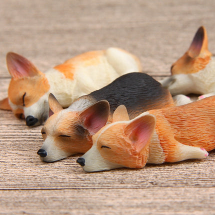 Home Decoration Lovely Rrunk on Sleep Corgi 3D Magnetic Buckle Fridge Paste-garmade.com