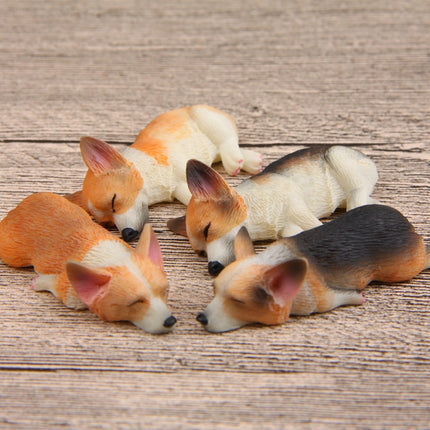 Home Decoration Lovely Rrunk on Sleep Corgi 3D Magnetic Buckle Fridge Paste-garmade.com