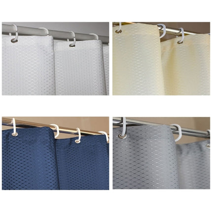 Thickening Waterproof And Mildew Curtain Honeycomb Texture Polyester Cloth Shower Curtain Bathroom Curtains,Size:120*180cm(Dark Blue)-garmade.com