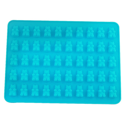 2 PCS 50 Holes Small Bear Chocolate Tray Silicone Mold Cookie Mold Candy Mold, Random Color Delivery, Size: 19*13.7*1cm-garmade.com