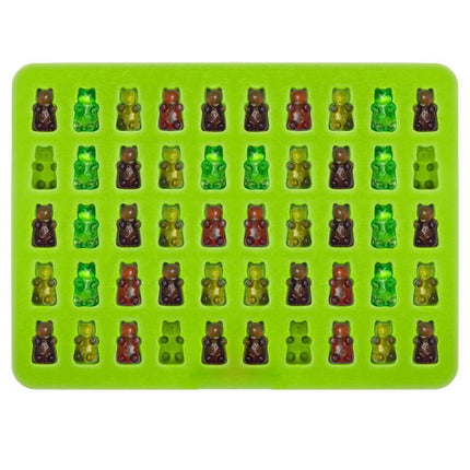 2 PCS 50 Holes Small Bear Chocolate Tray Silicone Mold Cookie Mold Candy Mold, Random Color Delivery, Size: 19*13.7*1cm-garmade.com