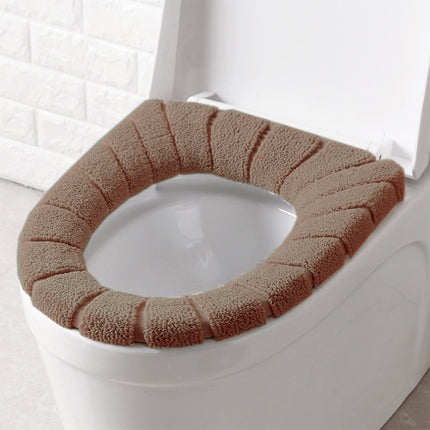 Pumpkin Shaped Winter Toilet Cushion, Diameter: 30cm(Coffee)-garmade.com