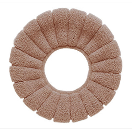 Pumpkin Shaped Winter Toilet Cushion, Diameter: 30cm(Coffee)-garmade.com