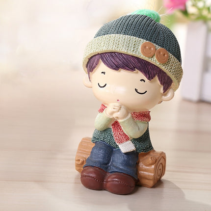 1 Pair Resin Crafts Creative Home Decoration Doll, Random Style Delivery-garmade.com