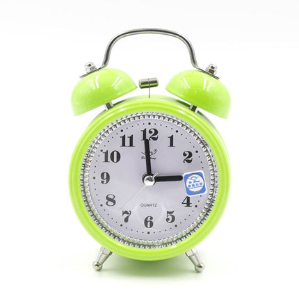 Fashion Mute Metal Alarm Clock with Night Light, Size: 12*8.5cm(Green)-garmade.com