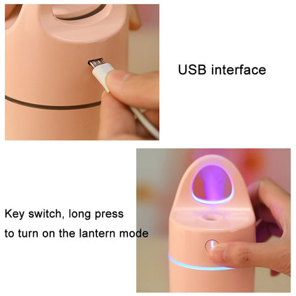 1.5W - 2W 175ml Mini Portable USB Negative Ions Humidifier Beauty and Water Supplement Instrument with Colorful LED Light(Pink)-garmade.com