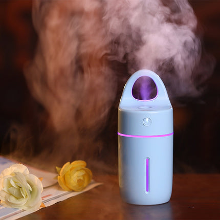 1.5W - 2W 175ml Mini Portable USB Negative Ions Humidifier Beauty and Water Supplement Instrument with Colorful LED Light(Blue)-garmade.com