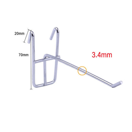 50 PCS 3.5mm Supermarket Iron Grid Shelf Hook, Length: 20cm-garmade.com