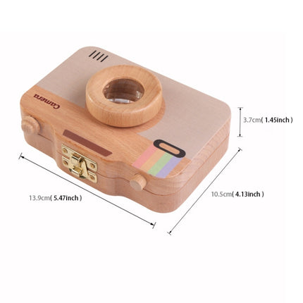 Creative Wooden Children Camera Deciduous Tooth Preservation Box Baby Teeth Tooth House Storage Box-garmade.com