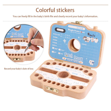 Creative Wooden Children Camera Deciduous Tooth Preservation Box Baby Teeth Tooth House Storage Box-garmade.com