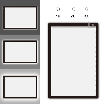 A4 Size LED Three Level of Brightness Dimmable Acrylic Copy Boards for Anime Sketch Drawing Sketchpad-garmade.com