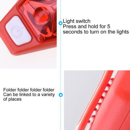 Multifunctional Outdoor Bicycling Running Warning Light Bicycle Taillight LED Back Clip Light(Red)-garmade.com