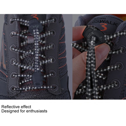 AONIJIE Unisex Adjustable Elastic Reflective Sports Lace Quick Lock Shoelace(Black)-garmade.com