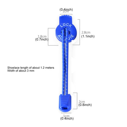 AONIJIE Unisex Adjustable Elastic Reflective Sports Lace Quick Lock Shoelace(Blue)-garmade.com