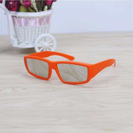 ABS Frame Solar Eclipse Glasses Eye Protection Safe Solar Viewer(Orange)-garmade.com