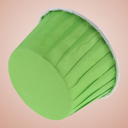 50pcs / Pack Round Lamination Cake Cup Muffin Cases Chocolate Cupcake Liner Baking Cup, Size: 5 x 3.8 x 3cm (Green)-garmade.com