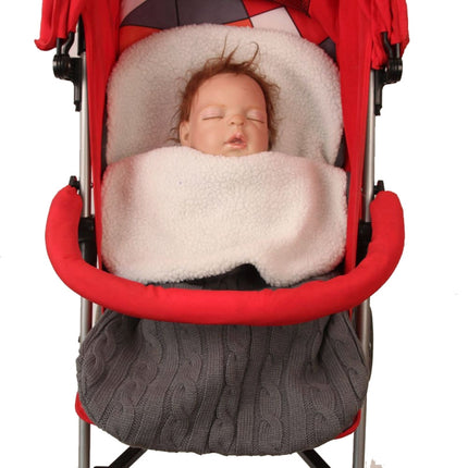 Thick Baby Swaddle Wrap Knit Envelope Sleeping Bag Newborn Infant Warm Bands Indoor Infant Stroller Sleeping Bag (Dark Green)-garmade.com