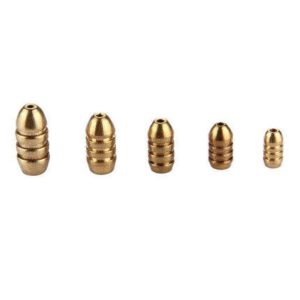 7g Threaded Copper Bullet Fishing Sinker Fishing Weights Soft lure Accessory-garmade.com