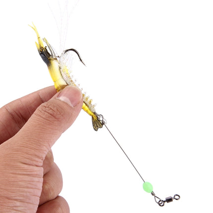 Luminous Shrimp Shape Fishing Lures Artificial Fishing Bait with Hook, Length: 7cm-garmade.com