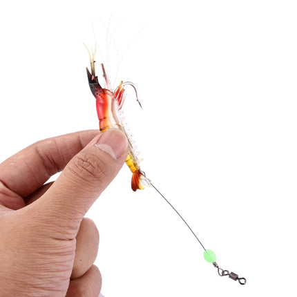 Luminous Shrimp Shape Fishing Lures Artificial Fishing Bait with Hook, Length: 7cm-garmade.com