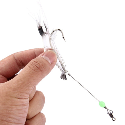 Luminous Shrimp Shape Fishing Lures Artificial Fishing Bait with Hook, Length: 7cm-garmade.com