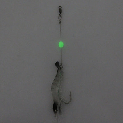 Luminous Shrimp Shape Fishing Lures Artificial Fishing Bait with Hook, Length: 7cm-garmade.com