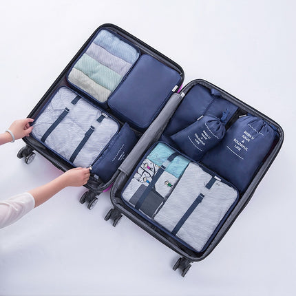 Outdoor 8 In 1 Multi-function Portable Travelling Arrangement Storage Bags(Navy Blue)-garmade.com