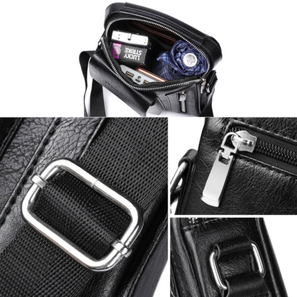 Universal Fashion Casual Men Shoulder Messenger Bag Handbag, Size: L (24cm x 20cm x 6cm)(Black)-garmade.com