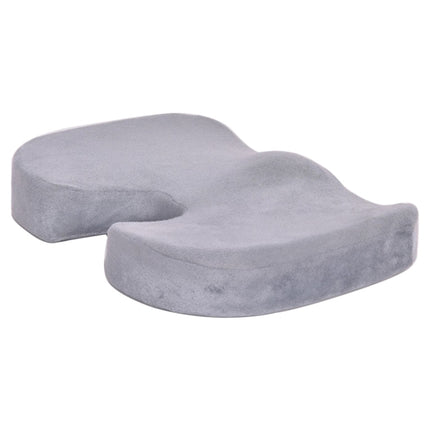 W-shaped Rebound Memory Foam Anti-Hemorrhoids Car Health Buttock Cushion, Size: 45x35x7cm(Grey)-garmade.com