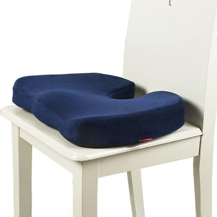 W-shaped Rebound Memory Foam Anti-Hemorrhoids Car Health Buttock Cushion, Size: 45x35x7cm(Rose Red)-garmade.com