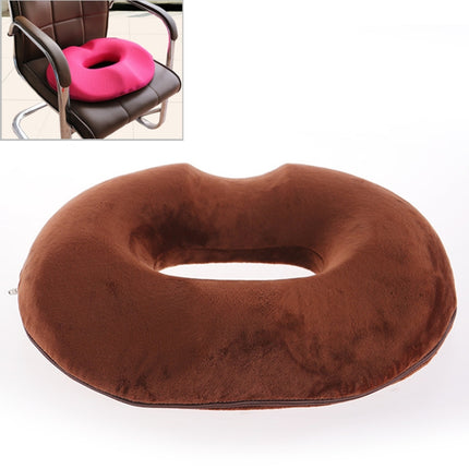 Office Thickening Crystal Velvet Hip Anti-Hemorrhoids Cushion, Size: 45x41x7cm(Coffee)-garmade.com
