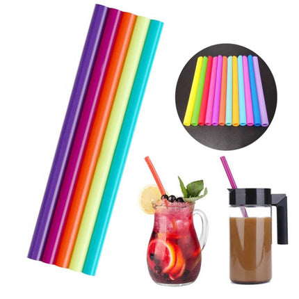 2 PCS Food Grade Silicone Straws Cartoon Colorful Drink Tools with 1 Brush, Straight Pipe, Length: 14cm, Outer Diameter: 10mm, Inner Diameter: 8.5mm, Random Color Delivery-garmade.com