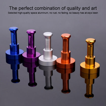 Color Personality Space Aluminum Round Hook Single Hook Kitchen Color Clothes Hook No Rust (Coffee)-garmade.com