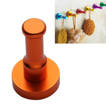 Color Personality Space Aluminum Round Hook Single Hook Kitchen Color Clothes Hook No Rust (Orange)-garmade.com