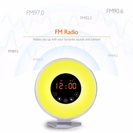 Multi-function Led Touch Intelligent Wake-up Light Alarm Clock with FM Radio-garmade.com
