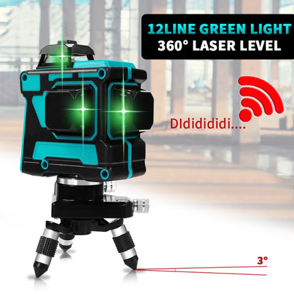 Hilda LS055 Laser Level 12 Lines 3D Self-leveling 360 Cross Horizontal Vertical Level Green Beam-garmade.com