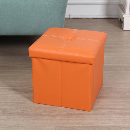 Storage Box Creative Dormitory Storage Stool(Orange)-garmade.com